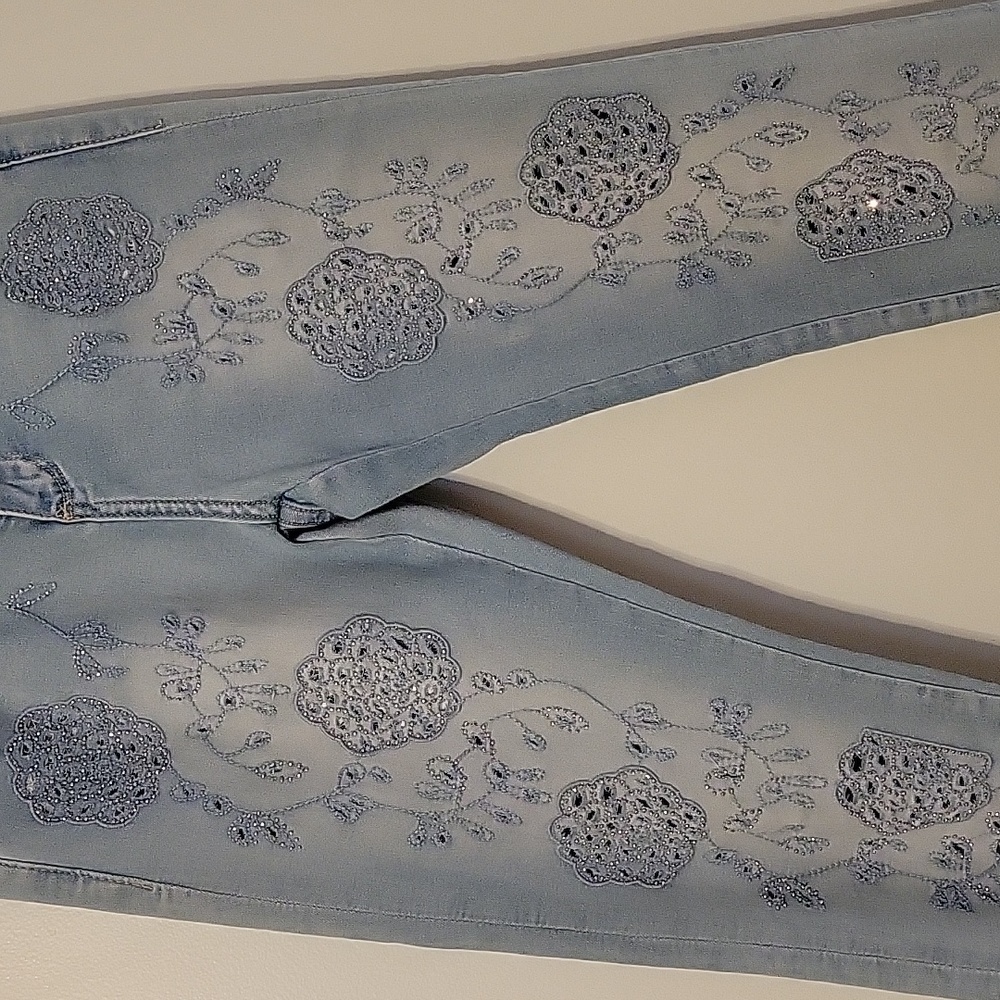 Rhinestone skinny jeans